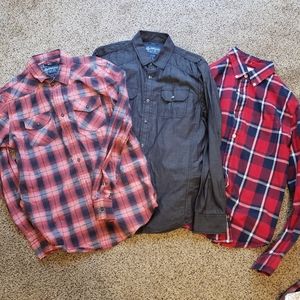 3 Button Down Shirts sz Small